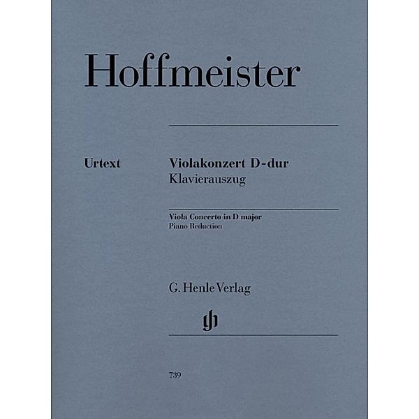 Violakonzert D-Dur, Klavierauszug, Franz Anton Hoffmeister - Violakonzert D-dur