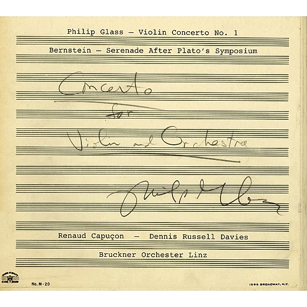 Violinkonzert 1/Serenade After Plato, Philip Glass, Leonard Bernstein