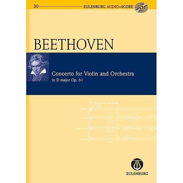 Violinkonzert D-Dur op.61, Studienpartitur u. Audio-CD, Konzert D-Dur