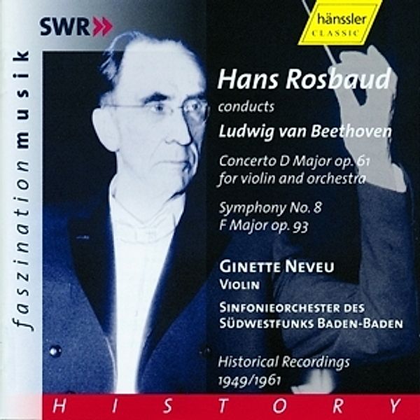 Violinkonzert Op.61/Sinf.8, Neveu, Rosbaud, Swr So