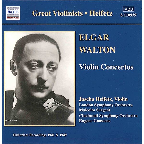 Violinkonzerte, Jascha Heifetz, Goosens, Sargent