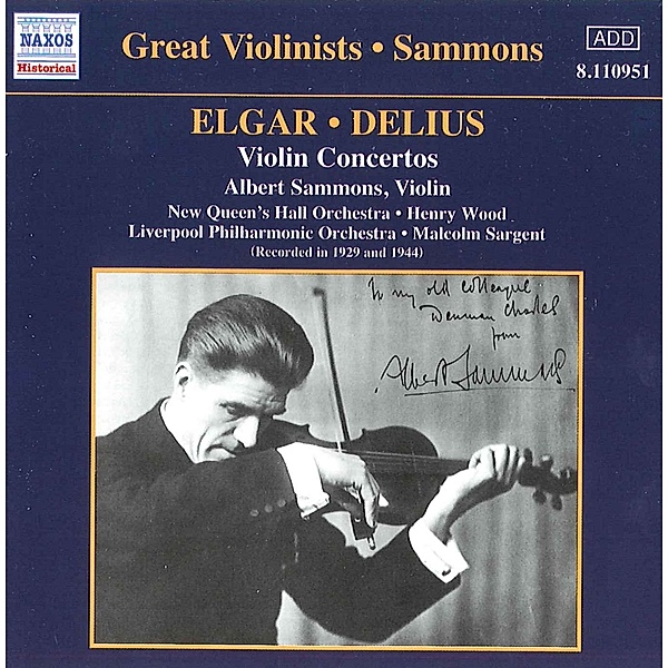 Violinkonzerte, Albert Sammons, Sargent, Wood