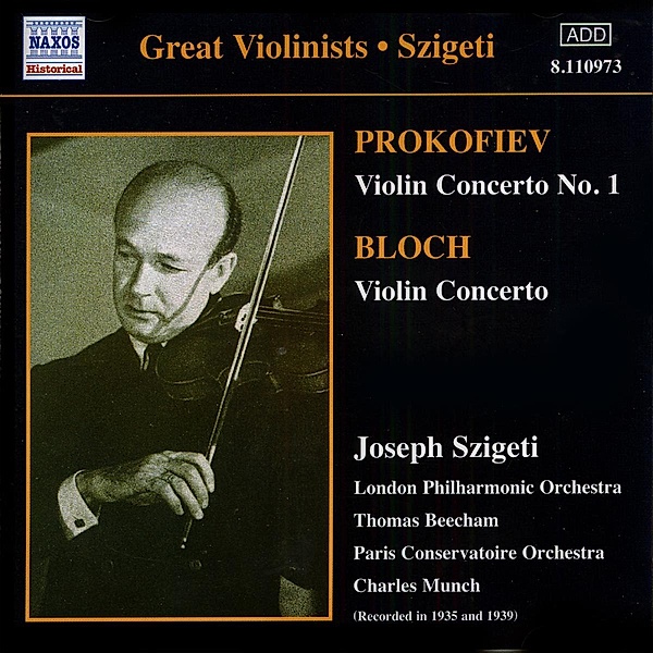 Violinkonzerte, Szigeti, Beecham, Munch