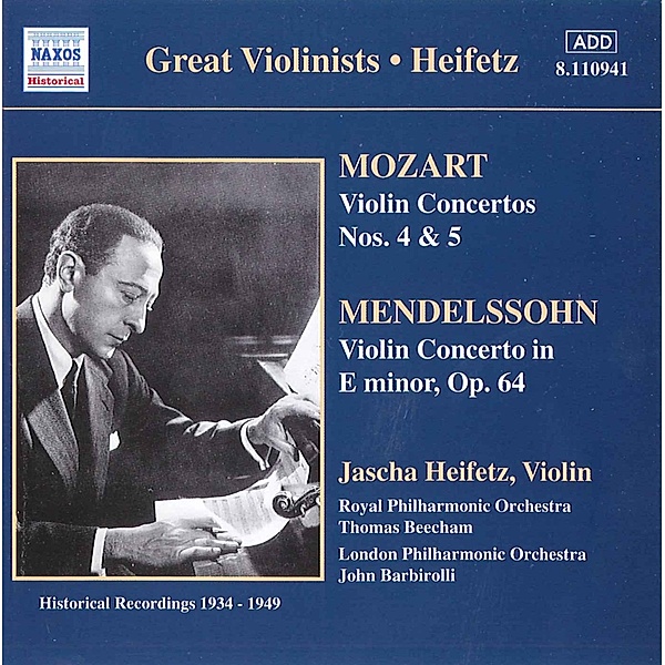 Violinkonzerte, Jascha Heifetz, Beecham, Barbiro