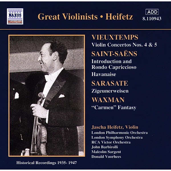 Violinkonzerte 4+5/+, Jascha Heifetz