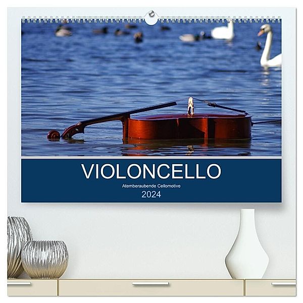 VIOLONCELLO - atemberaubende Cellomotive (hochwertiger Premium Wandkalender 2024 DIN A2 quer), Kunstdruck in Hochglanz, Daniel Hoffmann