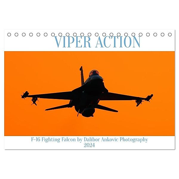 VIPER ACTION - F-16 FIGHTING FALCON (Tischkalender 2024 DIN A5 quer), CALVENDO Monatskalender, DALIBOR ANKOVIC