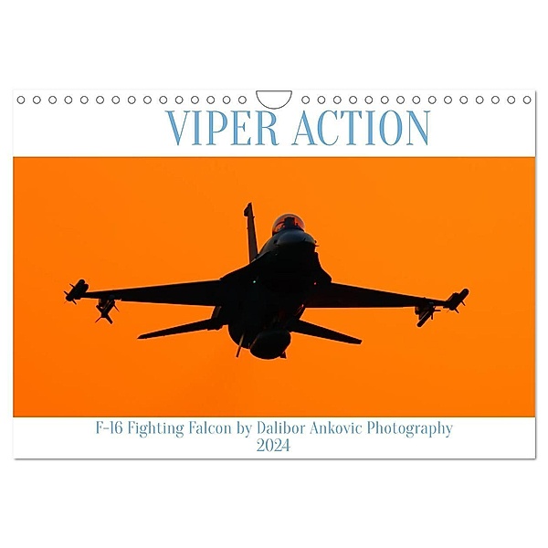 VIPER ACTION - F-16 FIGHTING FALCON (Wandkalender 2024 DIN A4 quer), CALVENDO Monatskalender, DALIBOR ANKOVIC