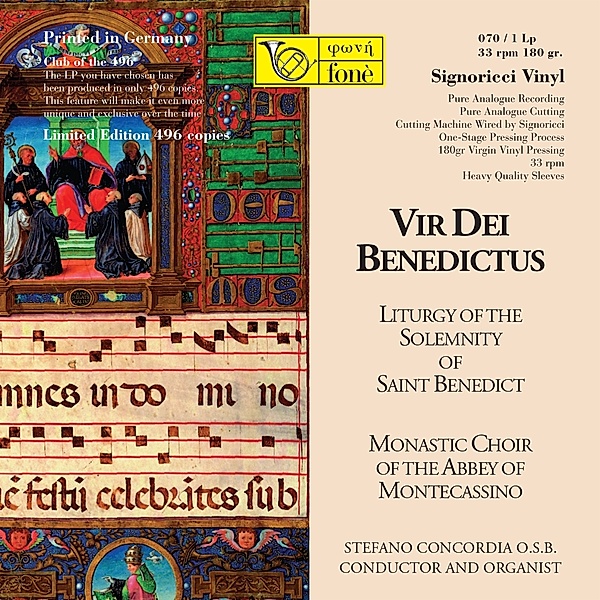 Vir Dei Benedictus, Coro Dei Monaci Di Montecassino