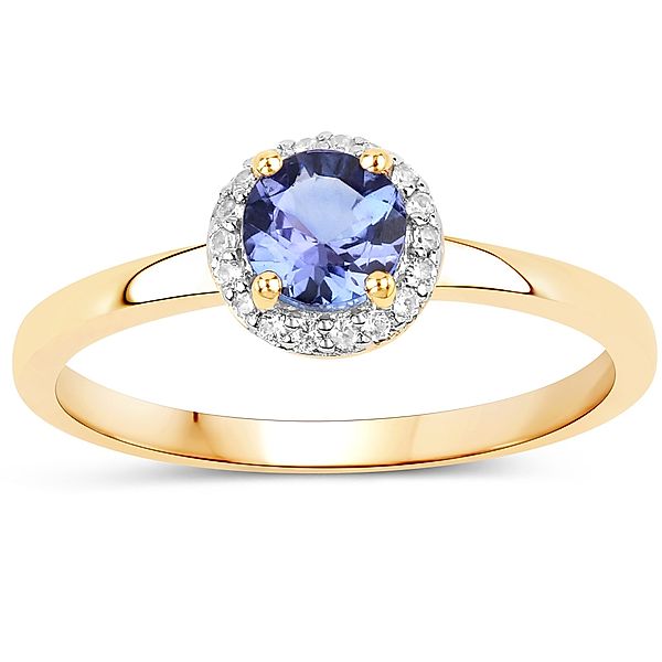 Vira Jewels Ring 925/- Sterling Silber Tansanit violett Glänzend 0,53 ct. (Größe: 019 (60,0))