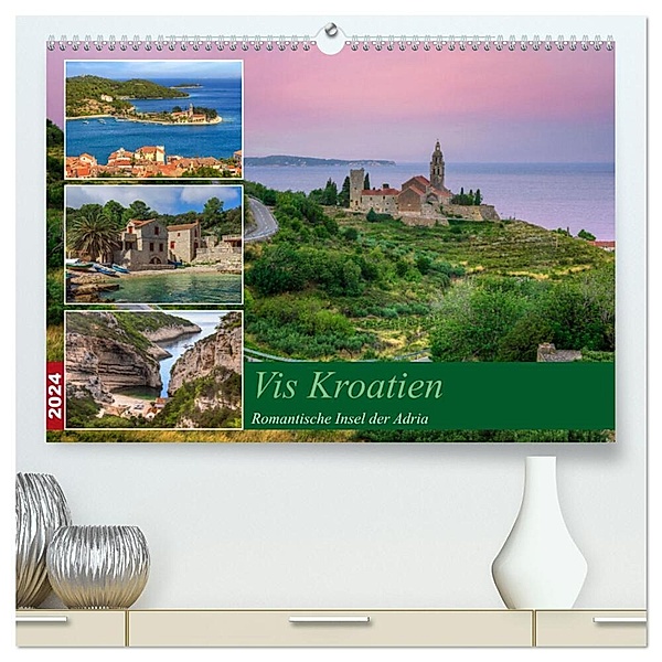 Vis Kroatien - Romantische Insel der Adria (hochwertiger Premium Wandkalender 2024 DIN A2 quer), Kunstdruck in Hochglanz, Joana Kruse