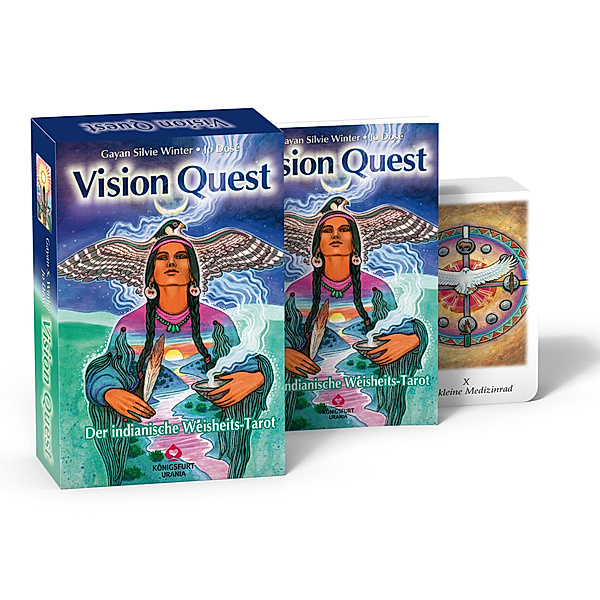 Vision Quest, Der indianische Weisheits-Tarot, m. Tarotkarten, Gayan Silvie Winter