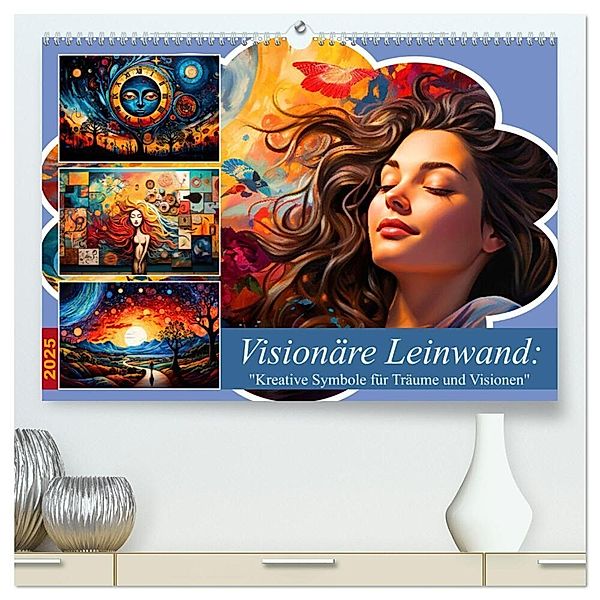 Visionäre Leinwand: Kreative Symbole für Träume und Visionen (hochwertiger Premium Wandkalender 2025 DIN A2 quer), Kunstdruck in Hochglanz, Calvendo, Alexander Reinhardt