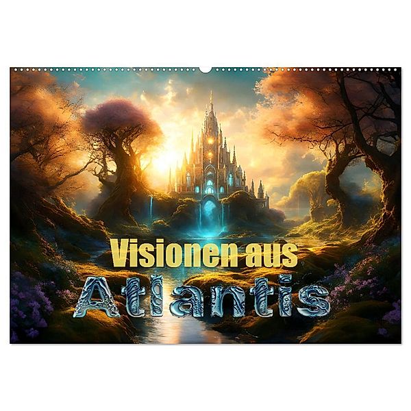 Visionen aus Atlantis (Wandkalender 2025 DIN A2 quer), CALVENDO Monatskalender, Calvendo, Motomi AI