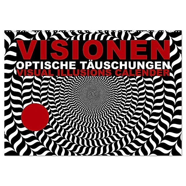 VISIONEN - optische Täuschungen (Wandkalender 2025 DIN A2 quer), CALVENDO Monatskalender, Calvendo, steckandose, dmr