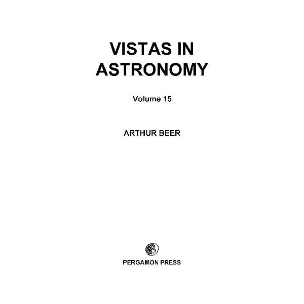 Vistas in Astronomy