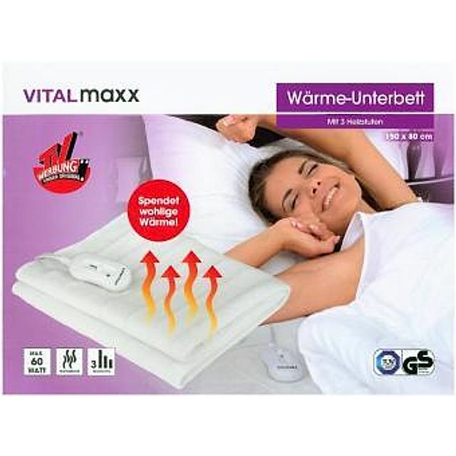 VITALmaxx Wärmeunterbett 150x80cm 60W weiß