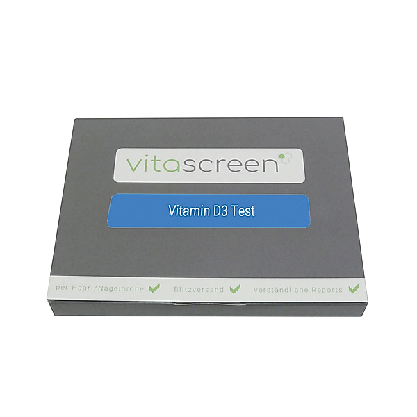 Vitamin D3 Test f. Zuhause (per Haar-/Nagelprobe) von vitascreen (1 Stück)