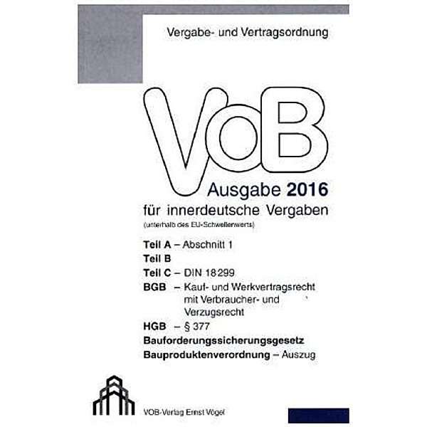 VOB Ausgabe 2012 für innerdeutsche Vergaben