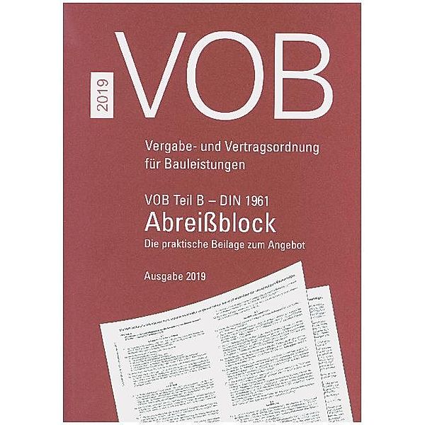 VOB Teil B - DIN 1961 - Abreissblock