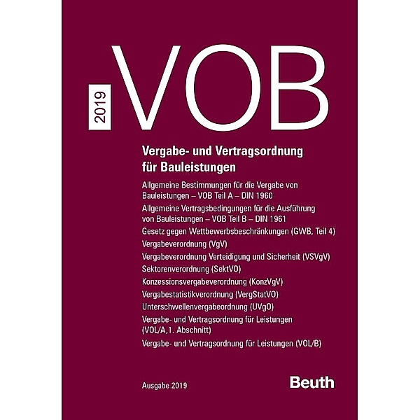 VOB Zusatzband 2019