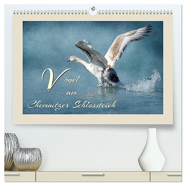 Vögel am Chemnitzer Schlossteich (hochwertiger Premium Wandkalender 2024 DIN A2 quer), Kunstdruck in Hochglanz, Heike Hultsch