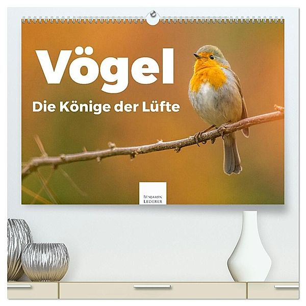 Vögel - Die Könige der Lüfte (hochwertiger Premium Wandkalender 2024 DIN A2 quer), Kunstdruck in Hochglanz, Benjamin Lederer