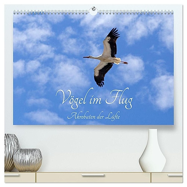 Vögel im Flug - Akrobaten der Lüfte (hochwertiger Premium Wandkalender 2025 DIN A2 quer), Kunstdruck in Hochglanz, Calvendo, Siegfried Kuttig