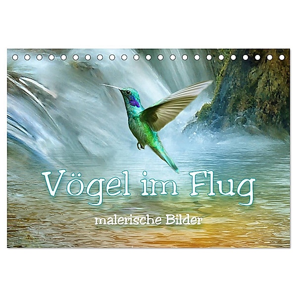 Vögel im Flug - malerische Bilder (Tischkalender 2024 DIN A5 quer), CALVENDO Monatskalender, Liselotte Brunner-Klaus