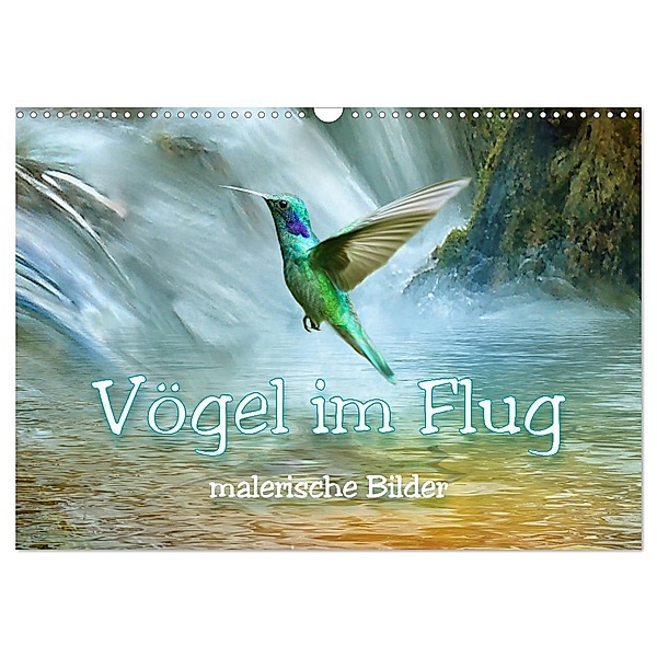 Vögel im Flug - malerische Bilder (Wandkalender 2024 DIN A3 quer), CALVENDO Monatskalender, Liselotte Brunner-Klaus