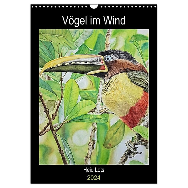 Vögel im Wind (Wandkalender 2024 DIN A3 hoch), CALVENDO Monatskalender, Heidi Lots