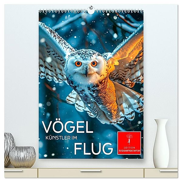 Vögel - Künstler im Flug (hochwertiger Premium Wandkalender 2025 DIN A2 hoch), Kunstdruck in Hochglanz, Calvendo, Peter Roder