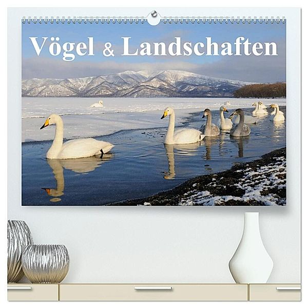 Vögel & Landschaften (hochwertiger Premium Wandkalender 2024 DIN A2 quer), Kunstdruck in Hochglanz, Birdimagency.com