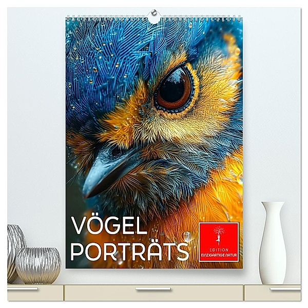 Vögel Porträts (hochwertiger Premium Wandkalender 2025 DIN A2 hoch), Kunstdruck in Hochglanz, Calvendo, Peter Roder