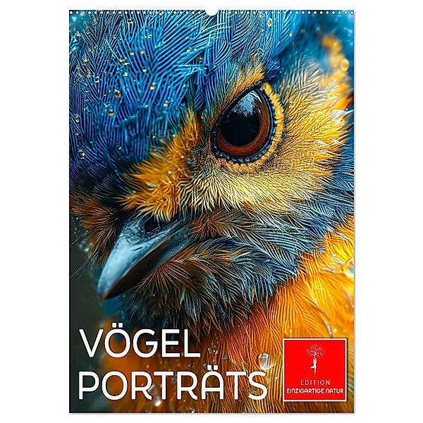 Vögel Porträts (Wandkalender 2025 DIN A2 hoch), CALVENDO Monatskalender, Calvendo, Peter Roder