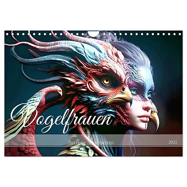 Vogelfrauen Surreale Schönheiten (Wandkalender 2025 DIN A4 quer), CALVENDO Monatskalender, Calvendo, Dusanka Djeric