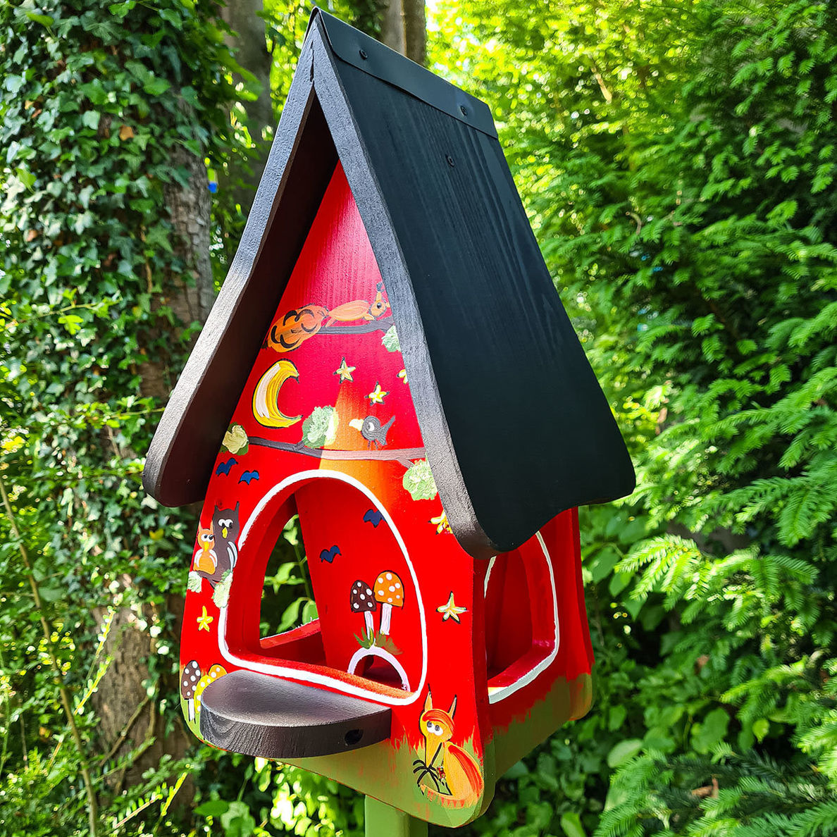 Vogelhaus mit Silo Tiere des Waldes, rot bestellen | Weltbild.de