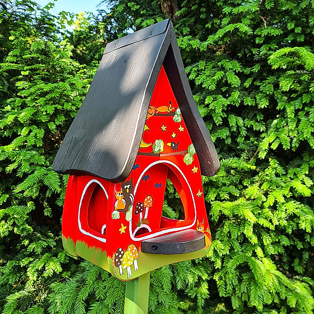 Vogelhaus mit Silo Tiere des Waldes, rot bestellen | Weltbild.de