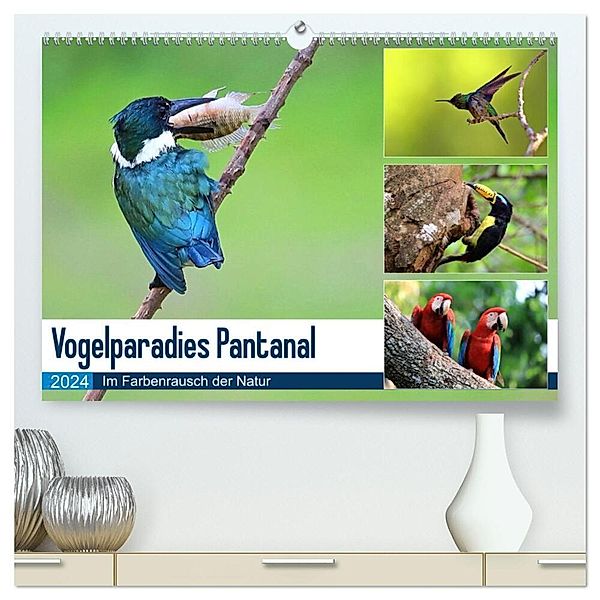 Vogelparadies Pantanal (hochwertiger Premium Wandkalender 2024 DIN A2 quer), Kunstdruck in Hochglanz, Yvonne und Michael Herzog