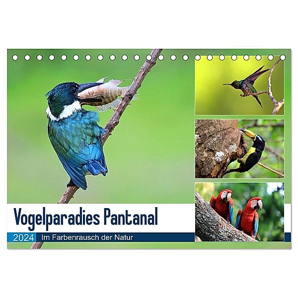 Vogelparadies Pantanal (Tischkalender 2024 DIN A5 quer), CALVENDO Monatskalender, Yvonne und Michael Herzog