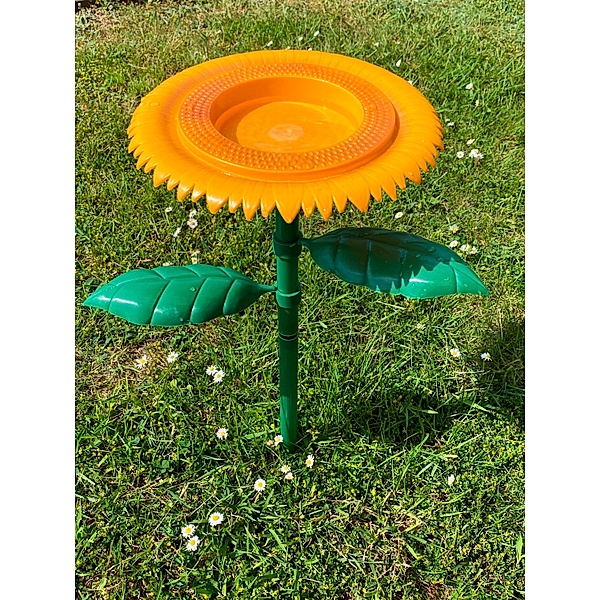 Vogeltränke Sonnenblume - für den farbenfrohen + lebhaften Garten