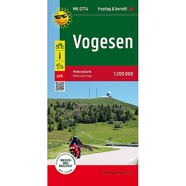 Vogesen, Motorradkarte 1:200.000, freytag & berndt