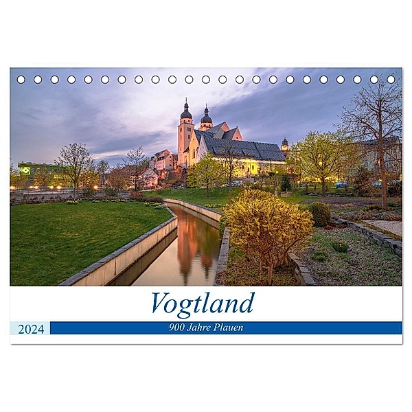 Vogtland - 900 Jahre Plauen (Tischkalender 2024 DIN A5 quer), CALVENDO Monatskalender, Ulrich Männel