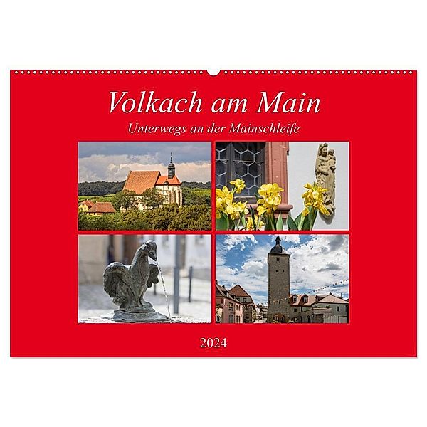 Volkach am Main (Wandkalender 2024 DIN A2 quer), CALVENDO Monatskalender, hans will