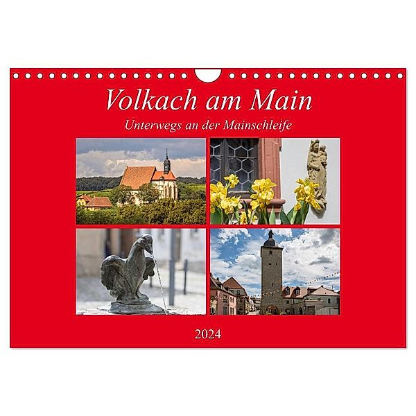 Volkach am Main (Wandkalender 2024 DIN A4 quer), CALVENDO Monatskalender, hans will