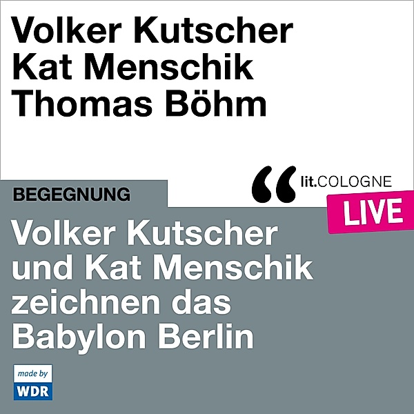 Volker Kutscher und Kat Menschik zeichnen das Babylon Berlin, Kat Menschik, Volker Kutscher
