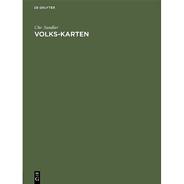 Volks-Karten, Chr. Sandler