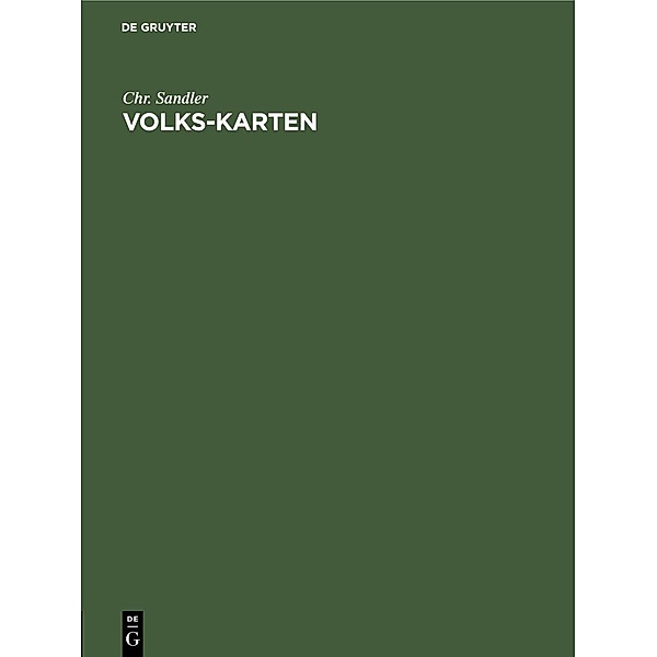 Volks-Karten / Jahrbuch des Dokumentationsarchivs des österreichischen Widerstandes, Chr. Sandler