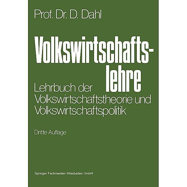 Volkswirtschaftslehre, Dieter Dahl