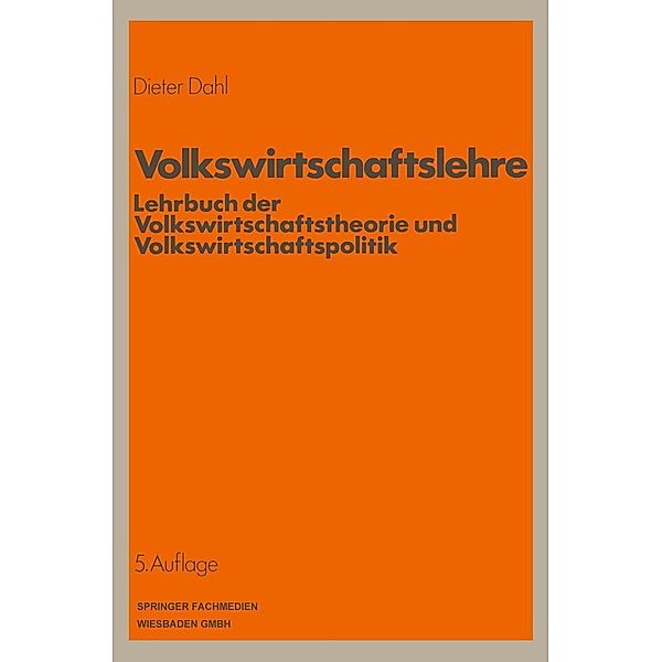 Volkswirtschaftslehre, Dieter Dahl